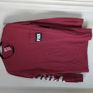 Victoria's Secret PINK medium maroon long sleeve top